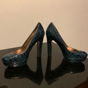 BCBG Black and Blue platform heels